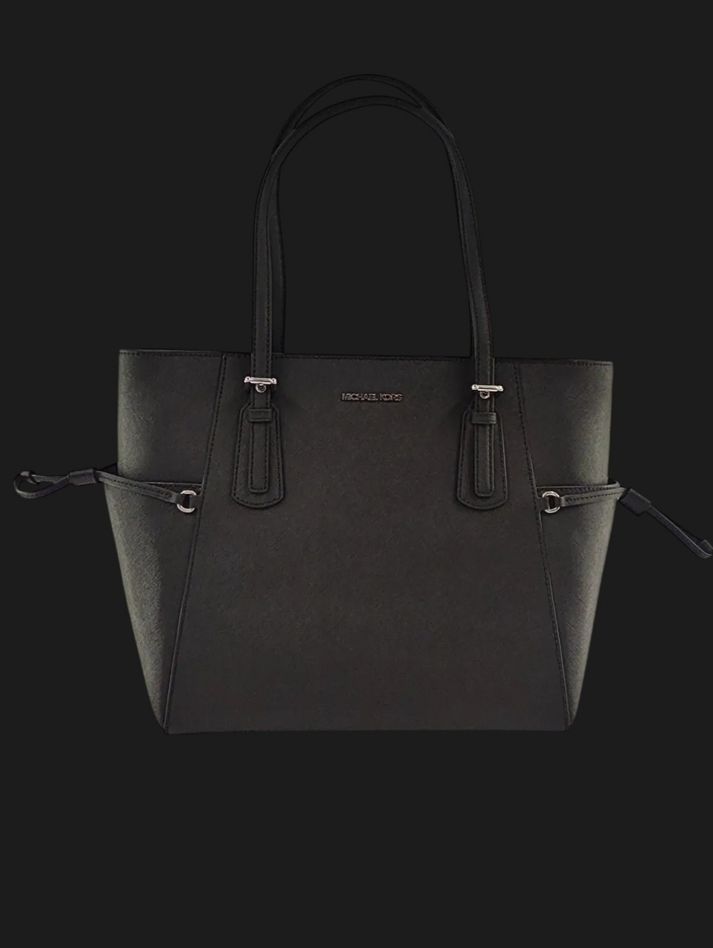 NWT Michael Kors Voyager Large Saffiano Leather Tote Bag Black